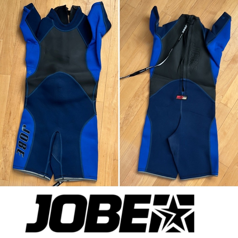 🤿Unisex Kids Jobe Powerstretch Blast Shorty Wetsuit | Blue & Black | Est. Size 8